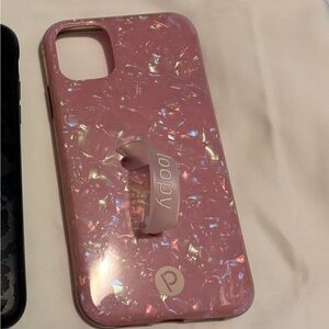 Loopy Case Pink Glitter Phone Case with Finger Loop. iPhone 11
